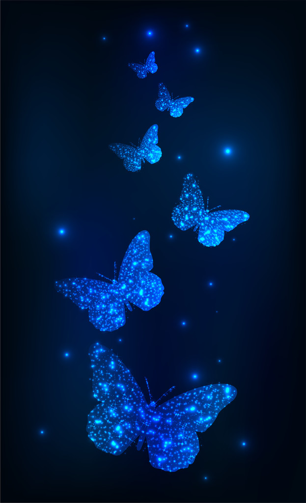 輝く蝶と抽象的な背景 ベクトル イラスト ロイヤリティフリーのベクターグラフィック画像
