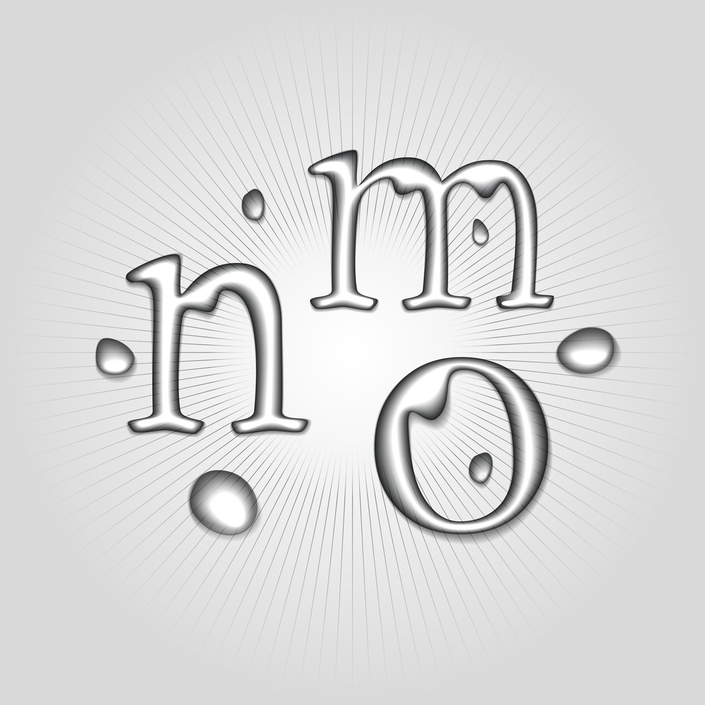 Letras de agua vectorial M, N, O
. - Vector, imagen