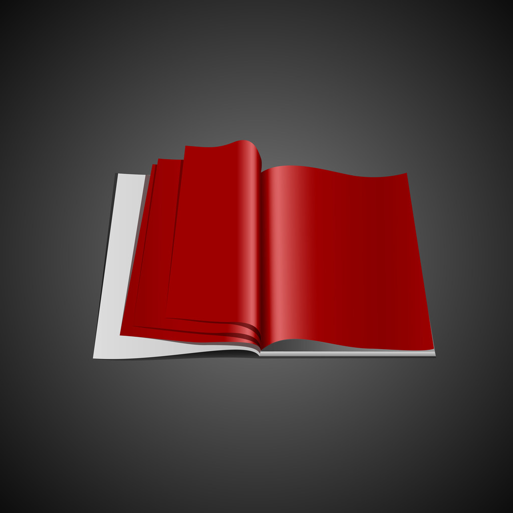 Red opened book,  vector illustration   - Vector, Image