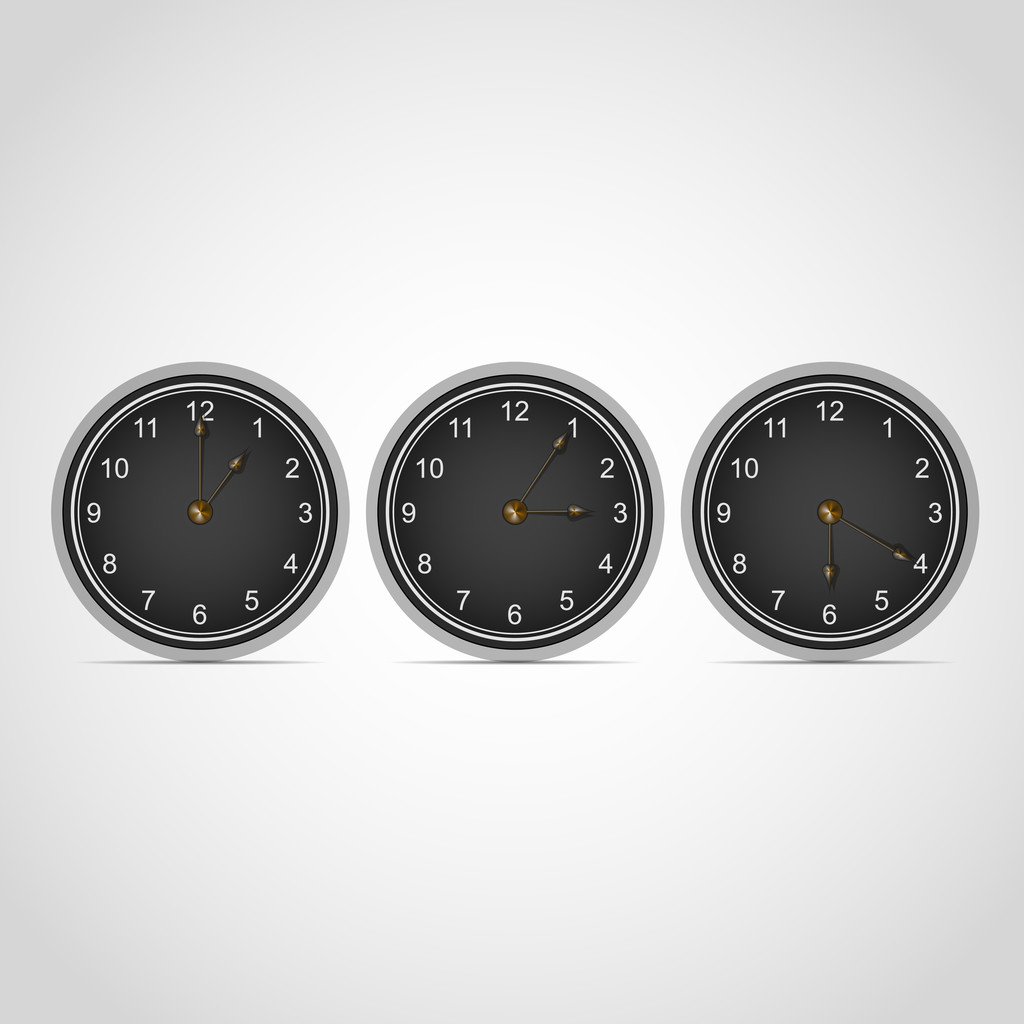Векторний набір годинників, Векторні ілюстрації
   - Вектор, зображення
