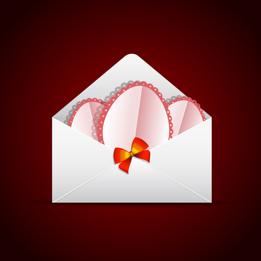 Envelope com cartões postais, ilustração vetorial
   - Vetor, Imagem