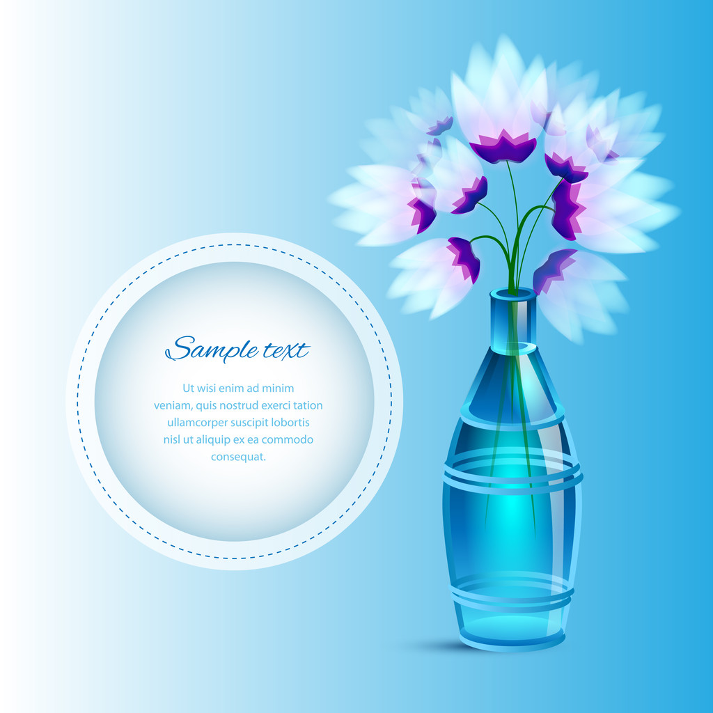 Spring flowers in a vase - Vector, Image