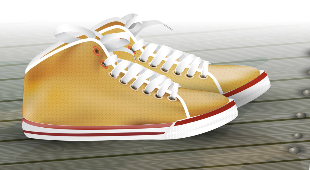 male Sneakers. Vector illustration. - Vector, Image