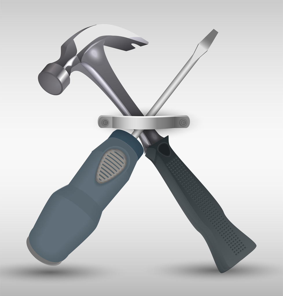 Hammer and Screwdriver. Vector illustration - Vector, Image