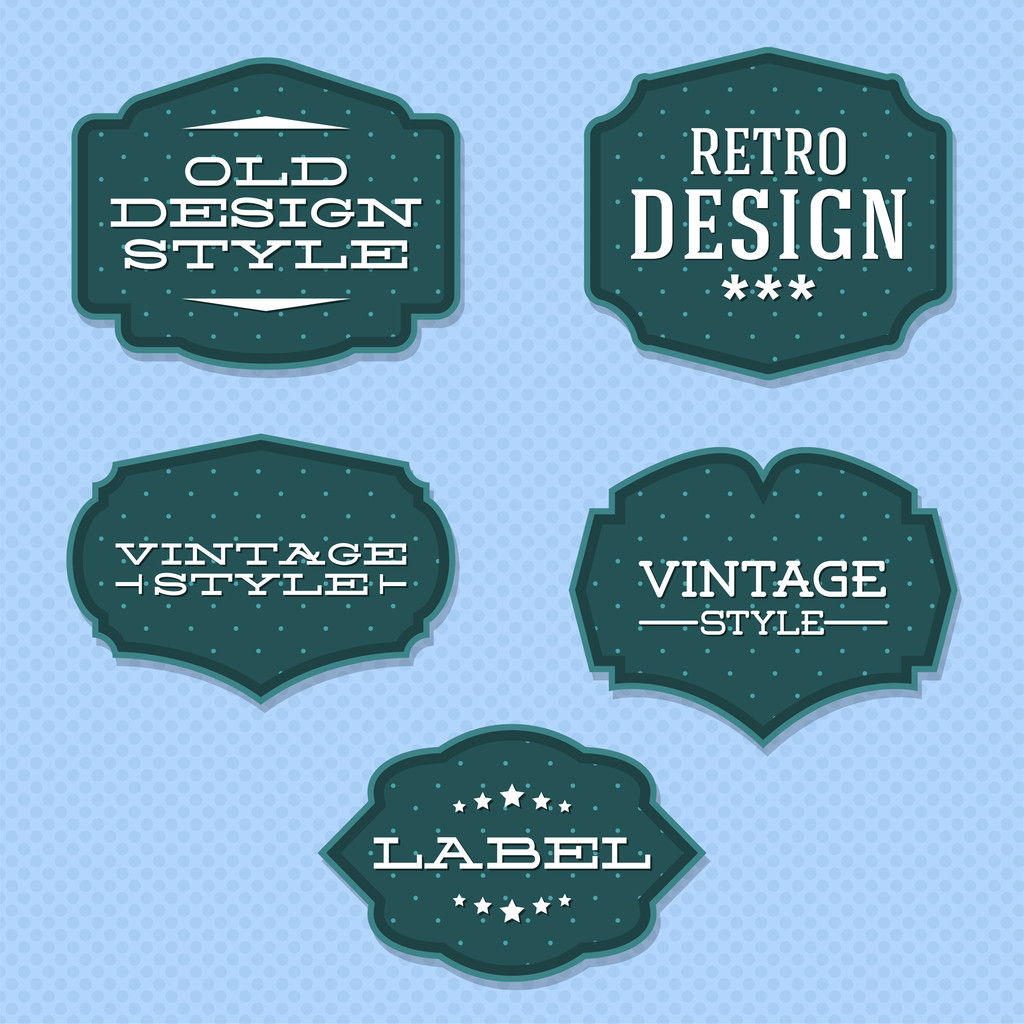 Vintage retro labels, vectorillustratie   - Vector, afbeelding