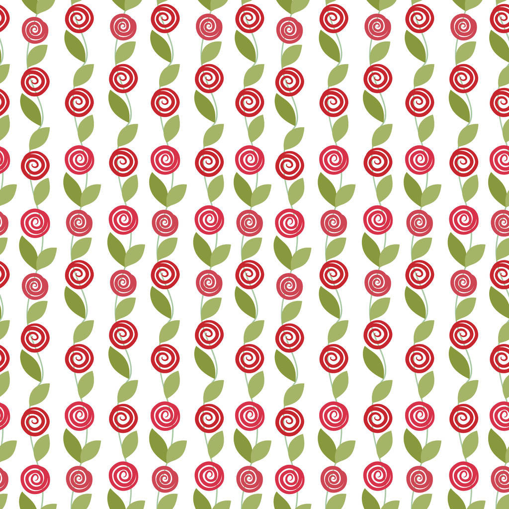 Vector rode rozen sieraad in retro stijl. Naadloze patroon voor kaarten, wallpapers, achtergrond voor een Valentijnsdag, bruiloft. - Vector, afbeelding