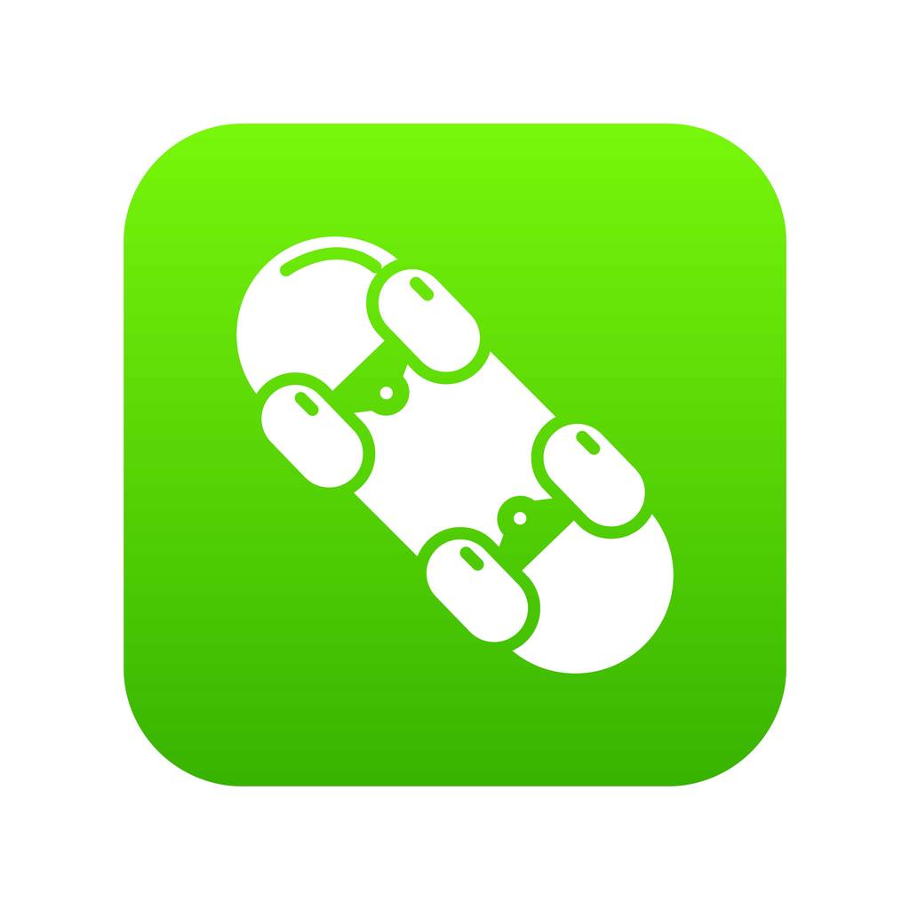 スケート ボードの緑色のアイコン ベクトル - ベクター画像