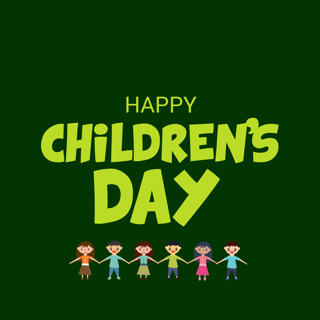 Vektor-Illustration eines Hintergrunds für einen fröhlichen Kindertag. - Vektor, Bild