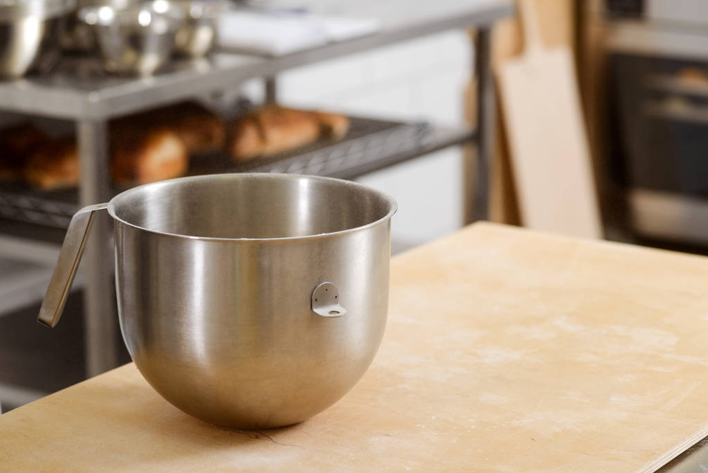 Metal bowl for making dough - Photo, Image