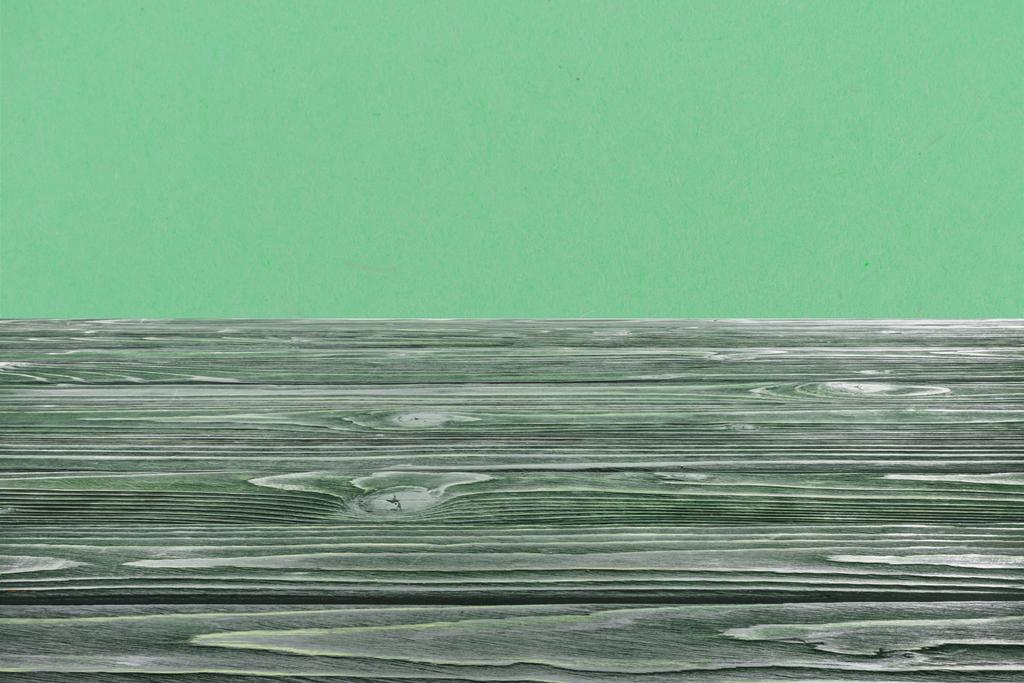 緑の背景の暗い緑の木製床のテンプレート - 写真・画像