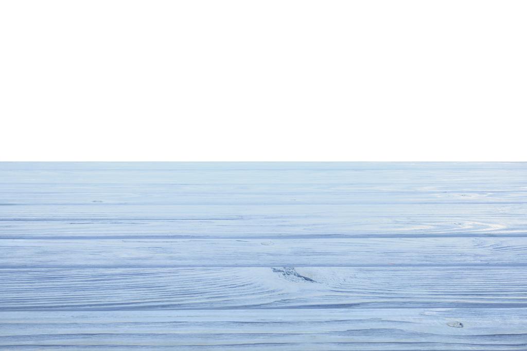 Šablona světle modré dřevěné podlahy na bílém pozadí - Fotografie, Obrázek