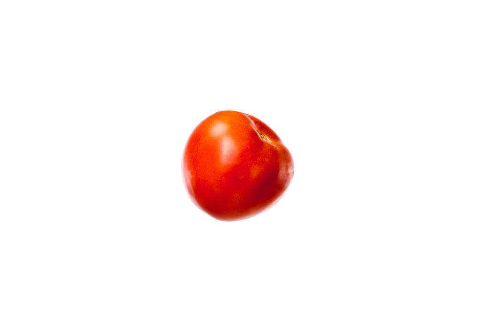 close-up view of fresh ripe red tomato isolated on white  - Photo, Image