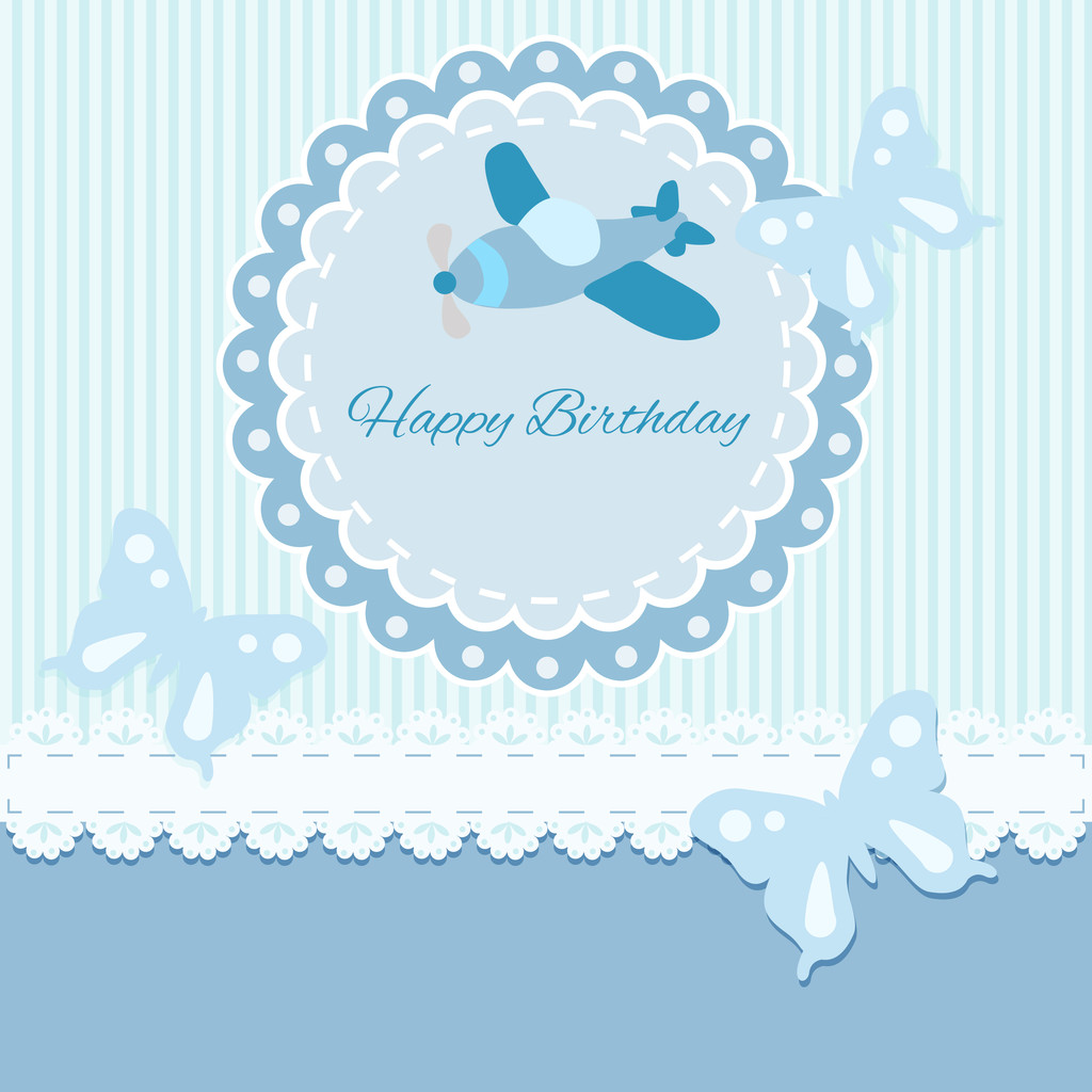 Векторная открытка на день рождения, векторная иллюстрация
   - Вектор,изображение