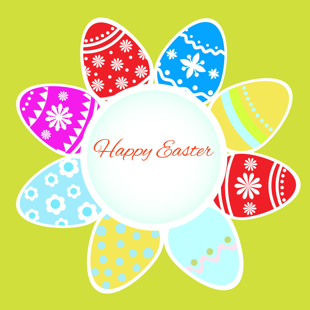 Boldog húsvéti üdvözlő kártya vektor - Vektor, kép