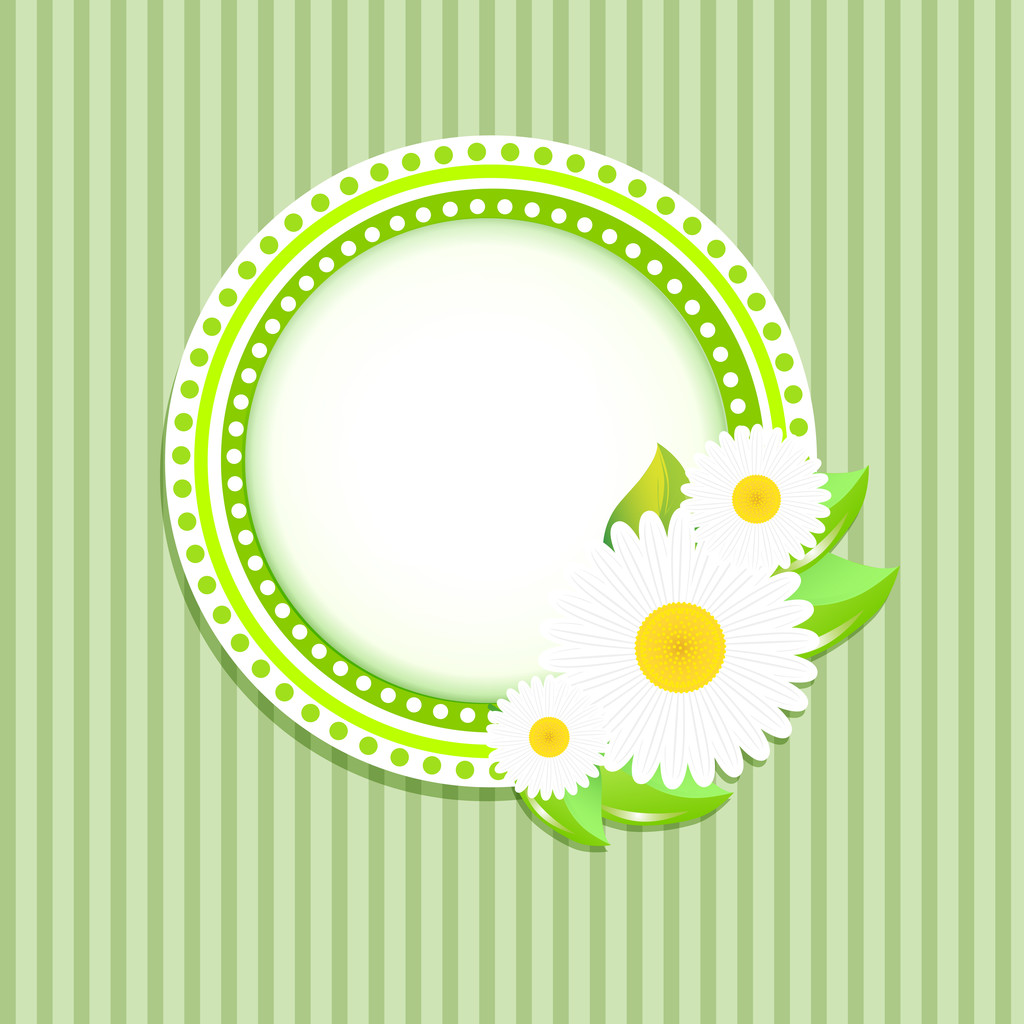 Greeting card with flowers. Vector. - Vector, Image
