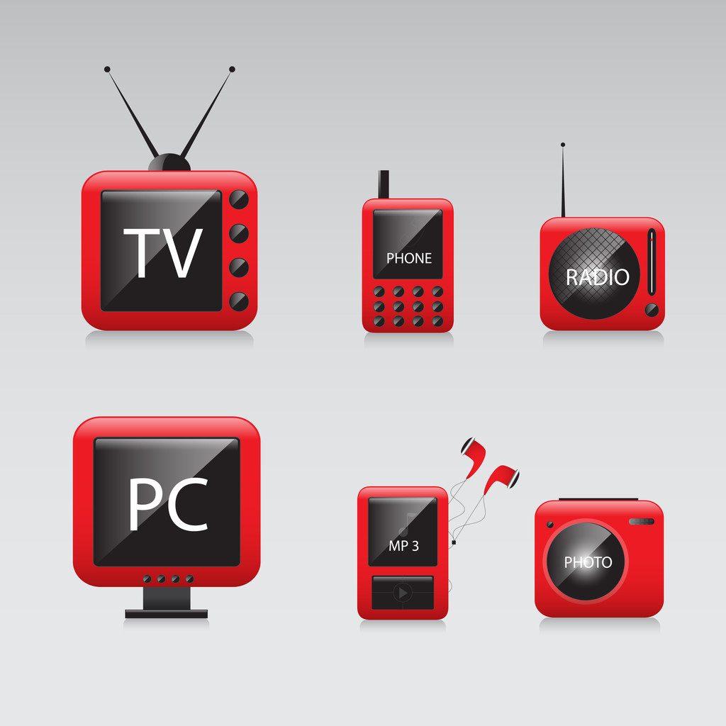 Electronic Devices Vector Icons - Vector, Image