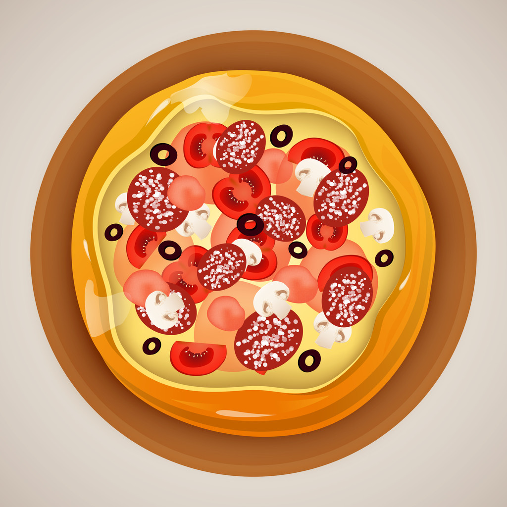 Pizza vector illustratie vectorillustratie  - Vector, afbeelding