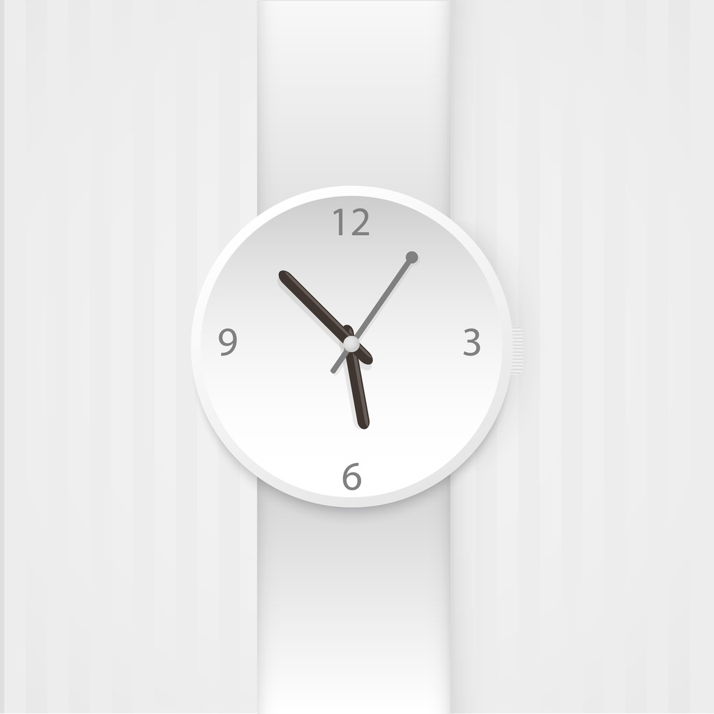Relógio de pulso vetorial isolado no fundo branco
 - Vetor, Imagem