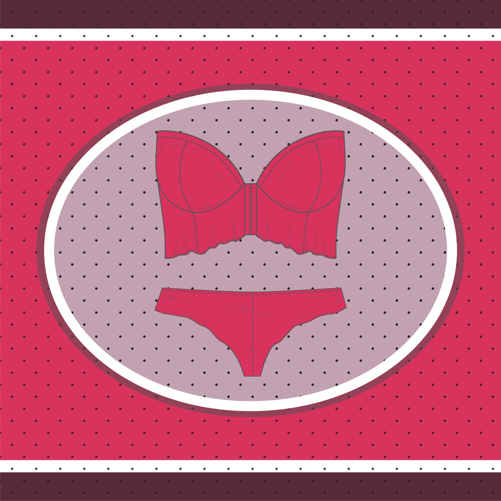 cartão de lingerie. ilustração vetorial
 - Vetor, Imagem