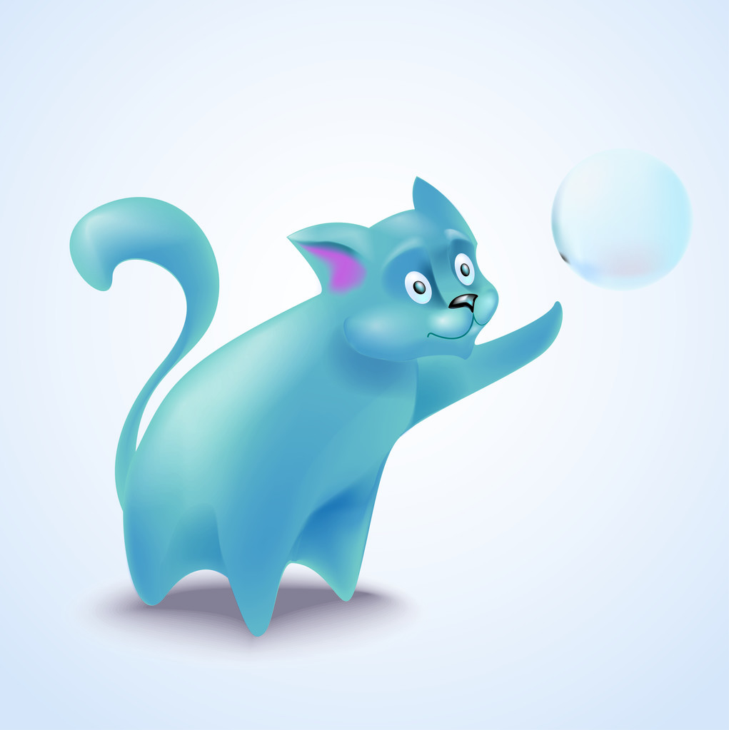 Roztomilý vektor kočka vektorové ilustrace  - Vektor, obrázek