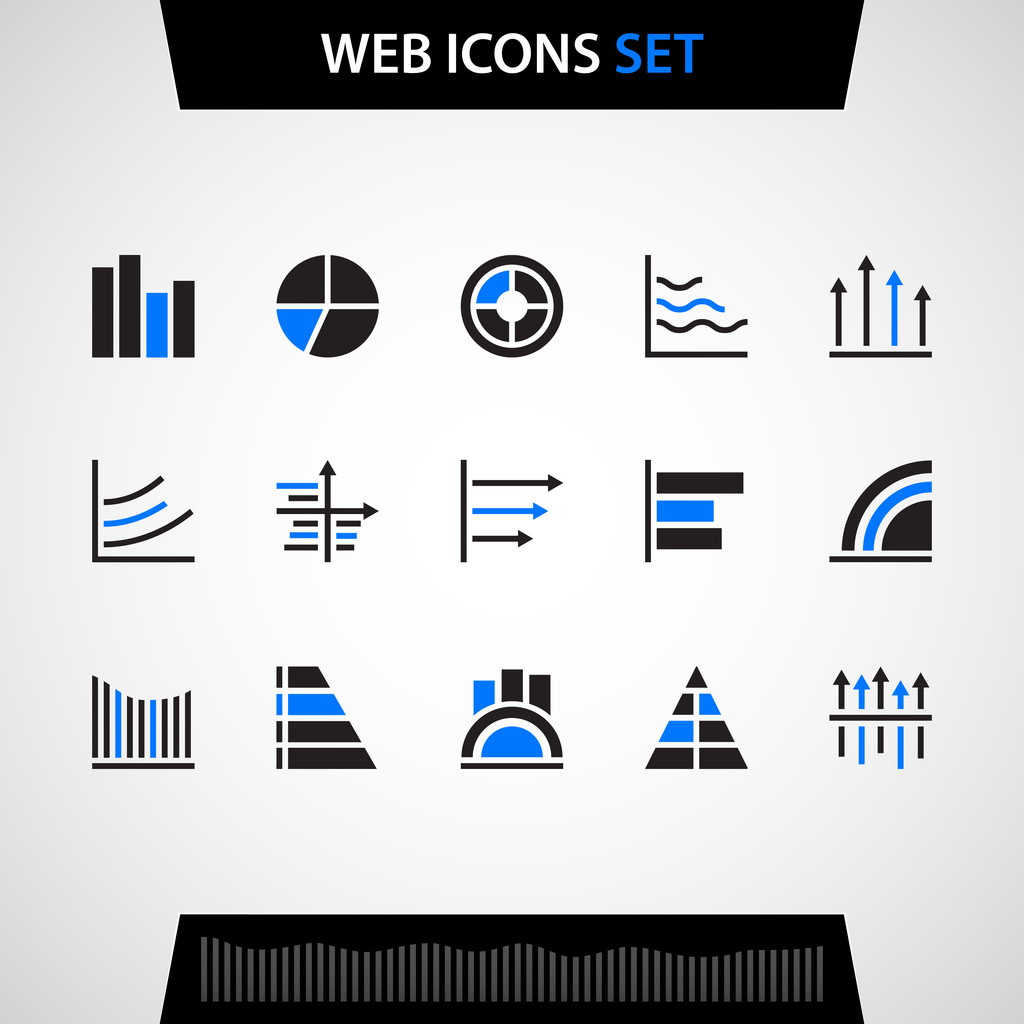 Finans ve iş vektör Icon set - Vektör, Görsel