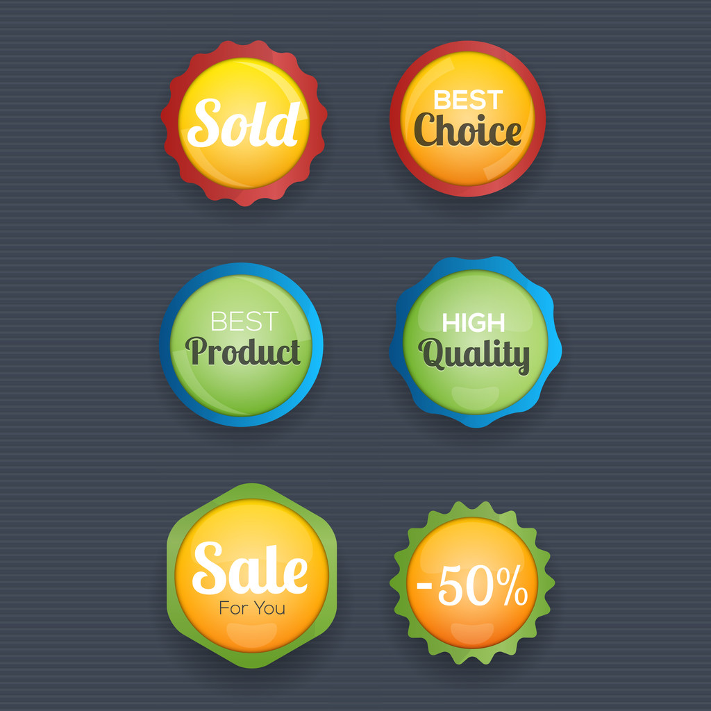 Shopping labels collection vector illustration  - Vector, Image