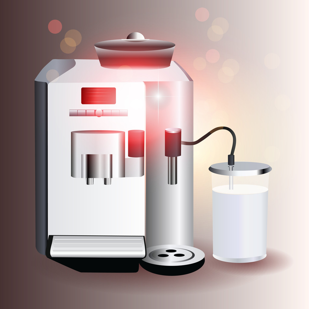 Иллюстрация вектора кофе-машины
  - Вектор,изображение
