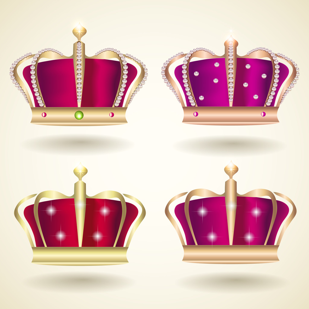 Векторная иллюстрация Crown Set
  - Вектор,изображение