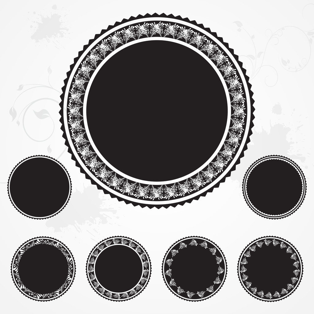 Винтажные черные кружева
 - Вектор,изображение