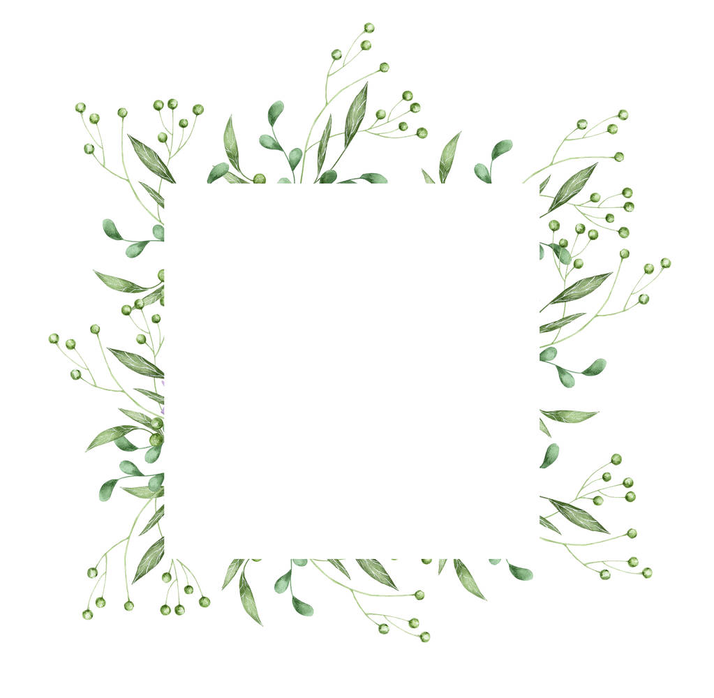  Çiçeksel yeşil kart tasarımı: Orman eğreltiotu ön okaliptüs dalı yeşil yapraklar yeşillik sarı böğürtlen çerçevesi. Düğün davetiyesi poster davetiyesi Suluboya el çizimi sanat illüstrasyonu - Fotoğraf, Görsel