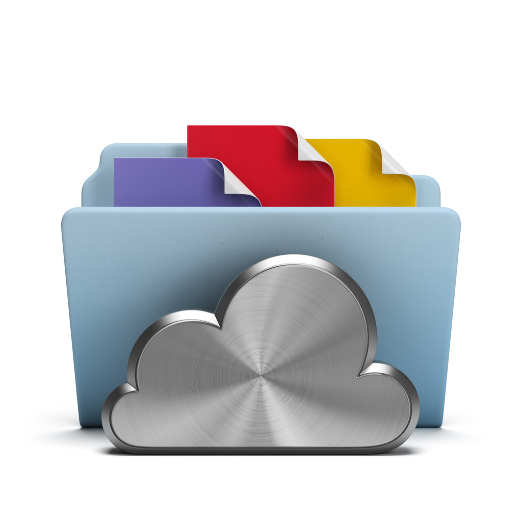 steel cloud and folder - Photo, Image