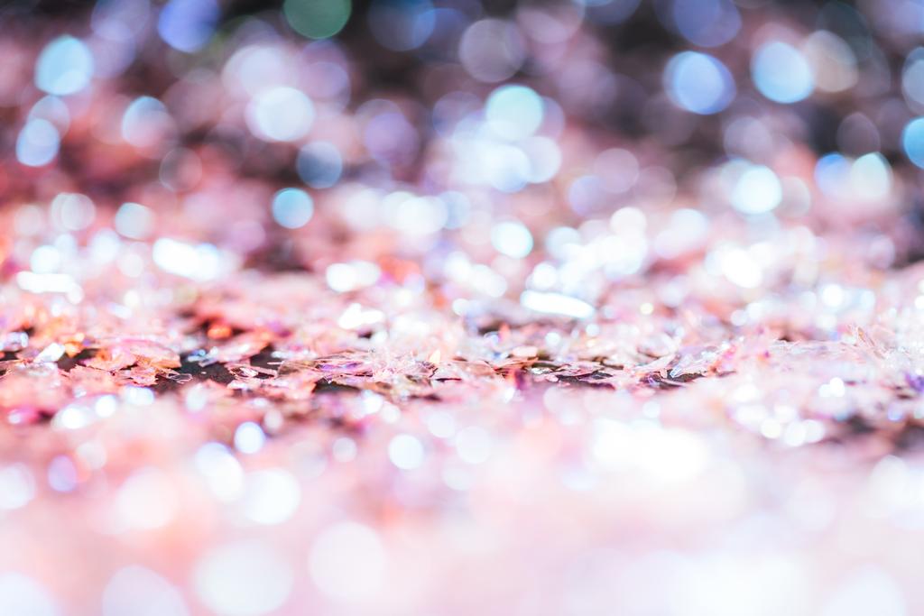 shiny background with light pink glitter and bokeh - Photo, Image