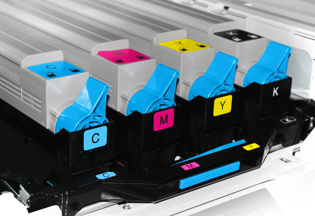 tônica de impressora cartuchos de fornecimento de tinta a laser a cores
 - Foto, Imagem