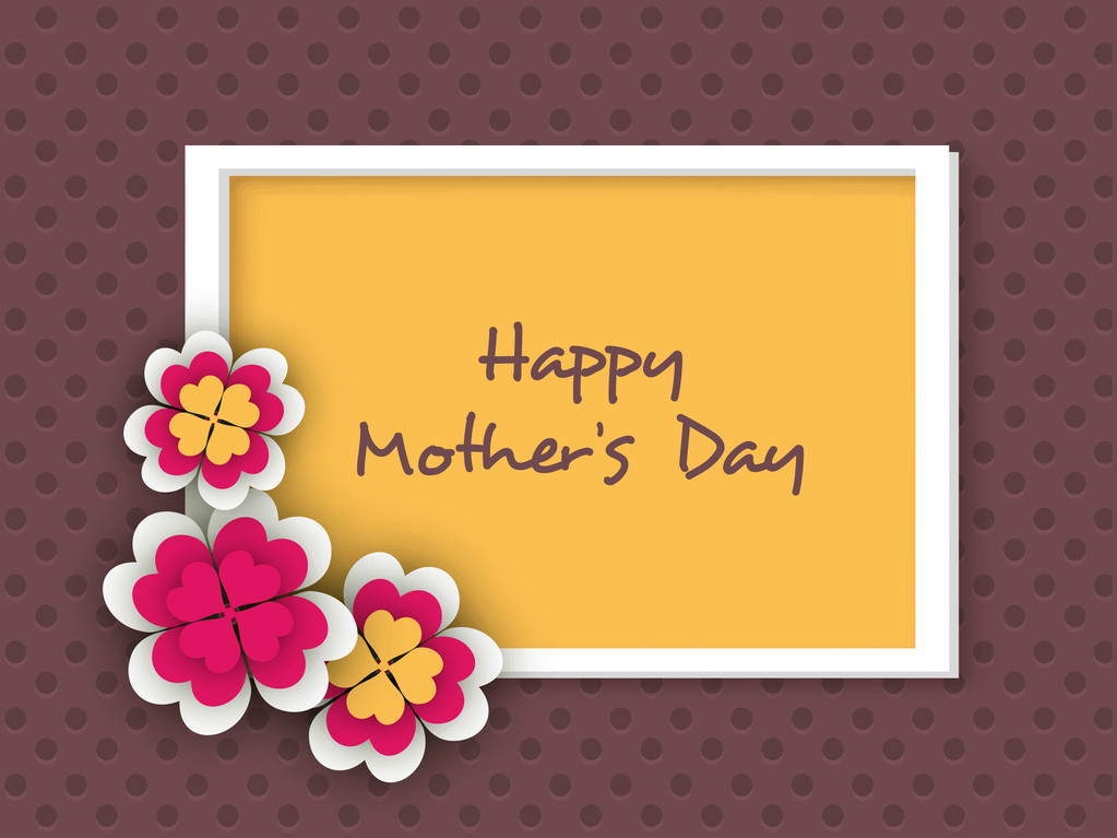 Blumengeschmückter Hintergrund, Flyer oder Banner für glückliche Mütter - Vektor, Bild