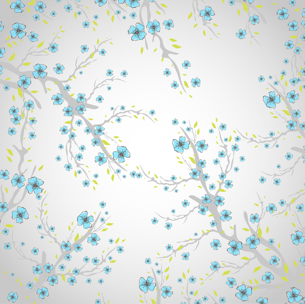 Векторные цветы вишни
 - Вектор,изображение