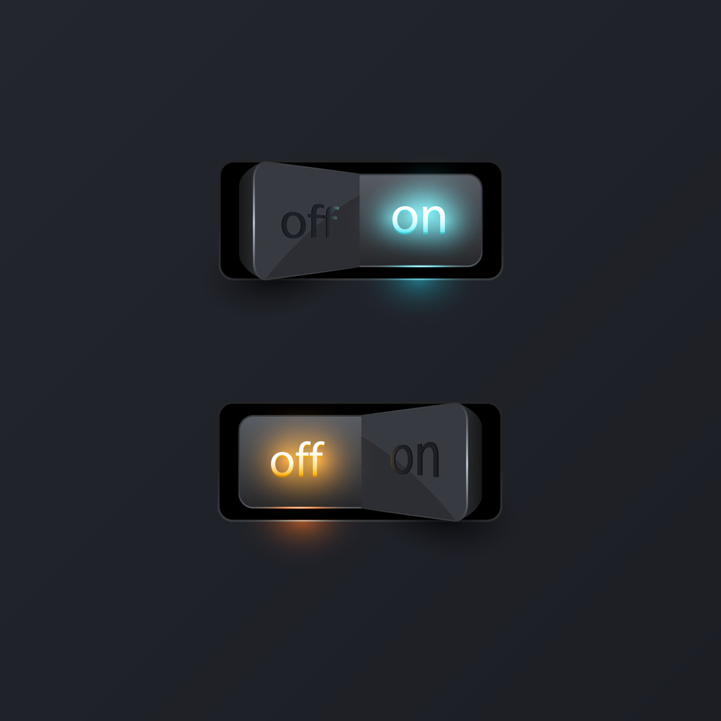 on and off switch - Vector, Image