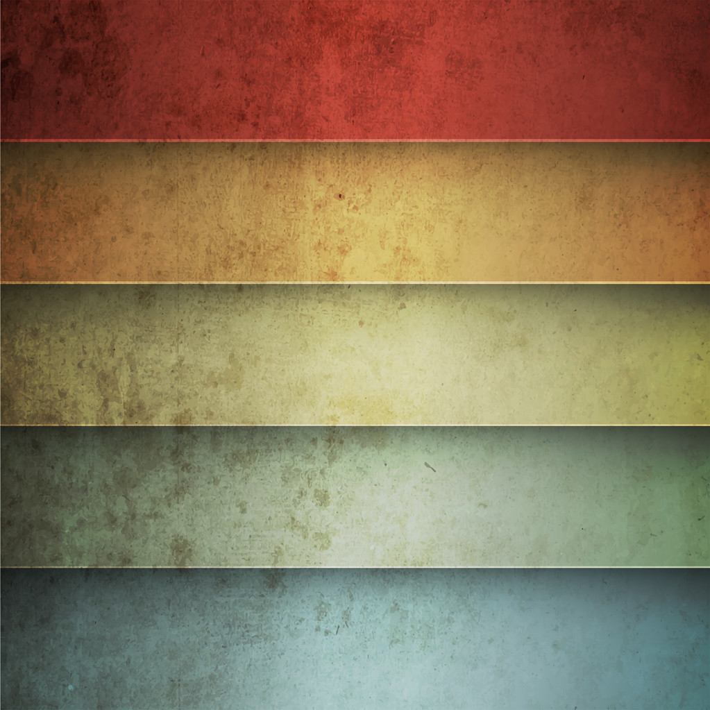 Rainbow horizontal lines vintage background - Vector, Image