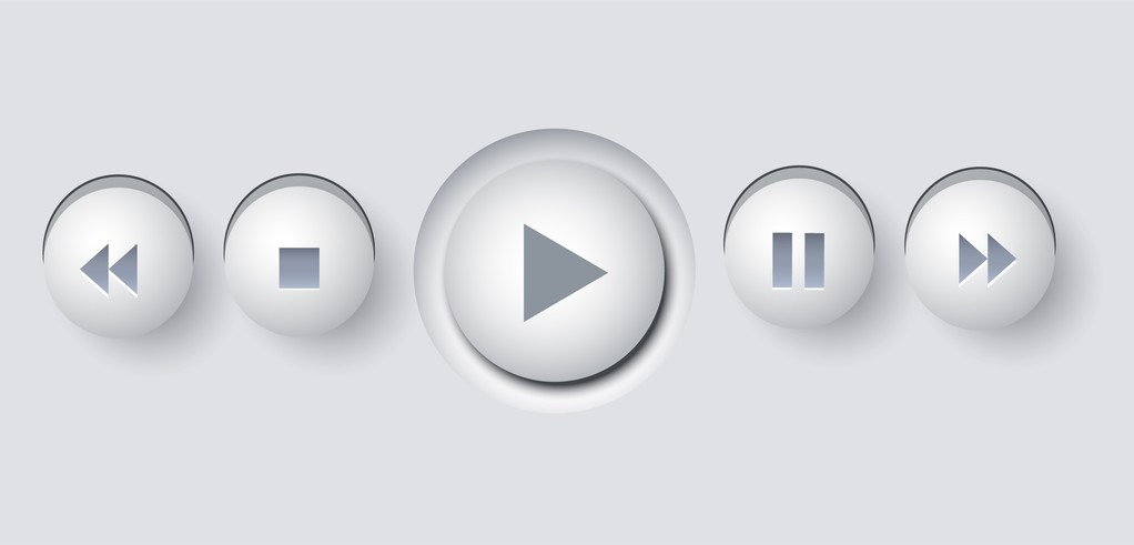Мультимедійні кнопки Векторні ілюстрації
 - Вектор, зображення