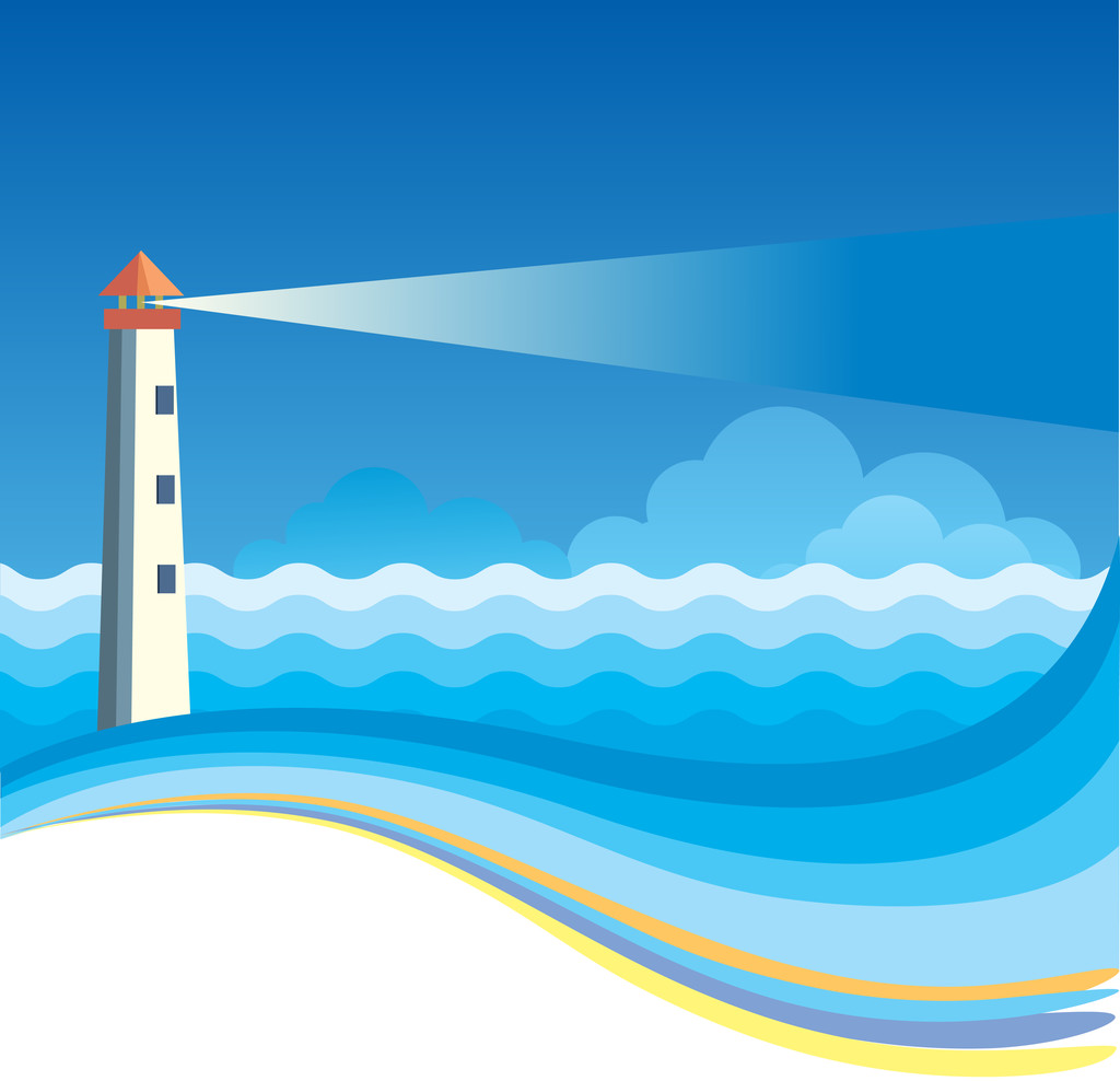 Lighthouse background - Διάνυσμα, εικόνα