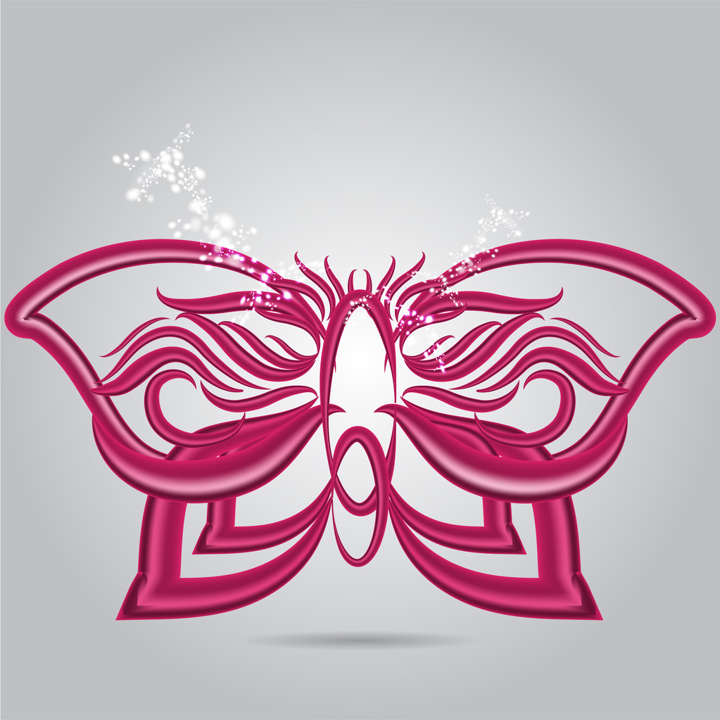 Lila pillangó, vector design - Vektor, kép