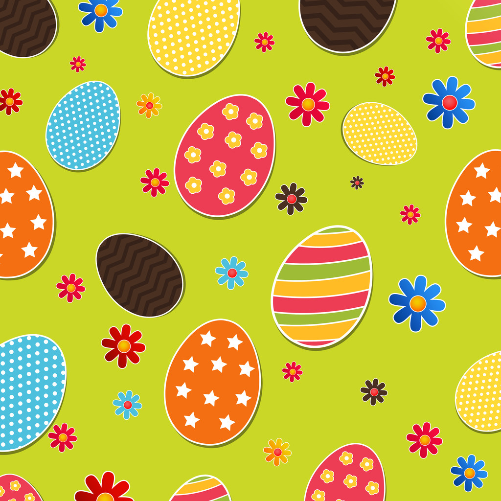 patrón sin costura con huevos de Pascua - Vector, imagen
