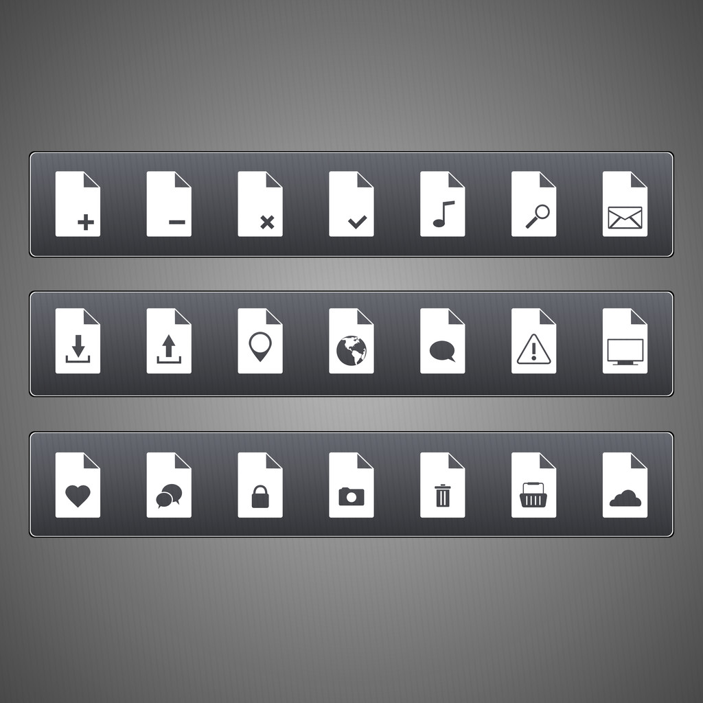 computer and internet web icons buttons set - Vector, Image