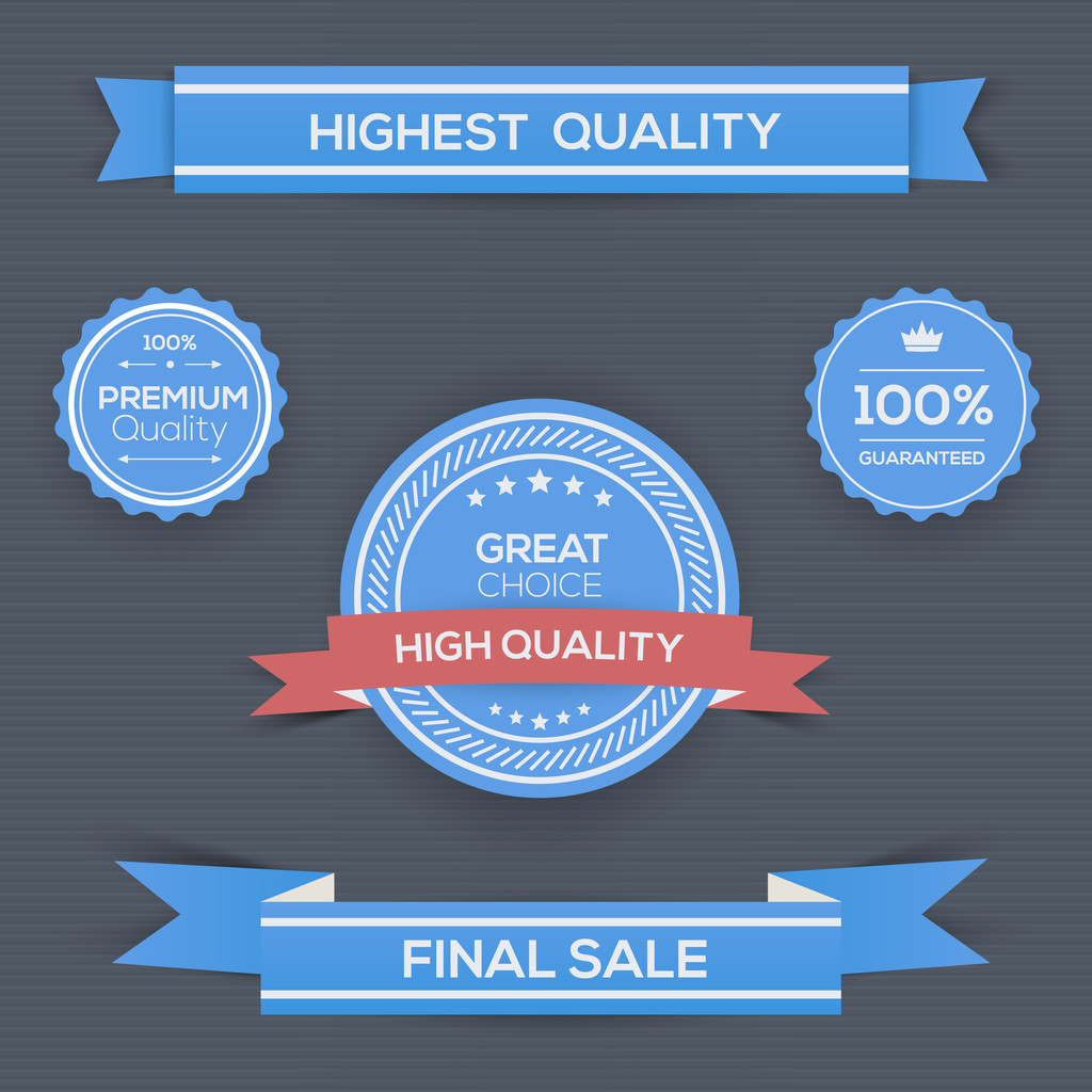 Quality vintage label template collection - Vector, Image