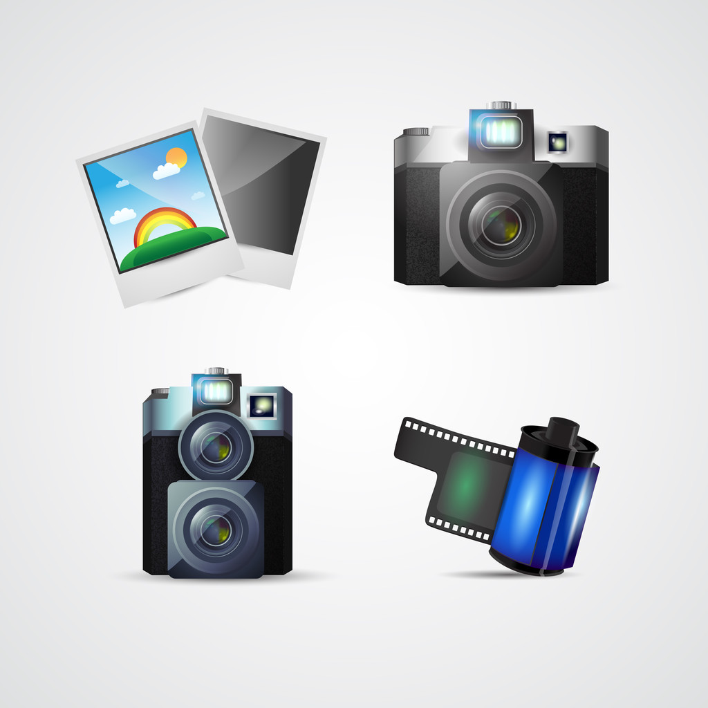 Vector design of photo icons - Vector, Image
