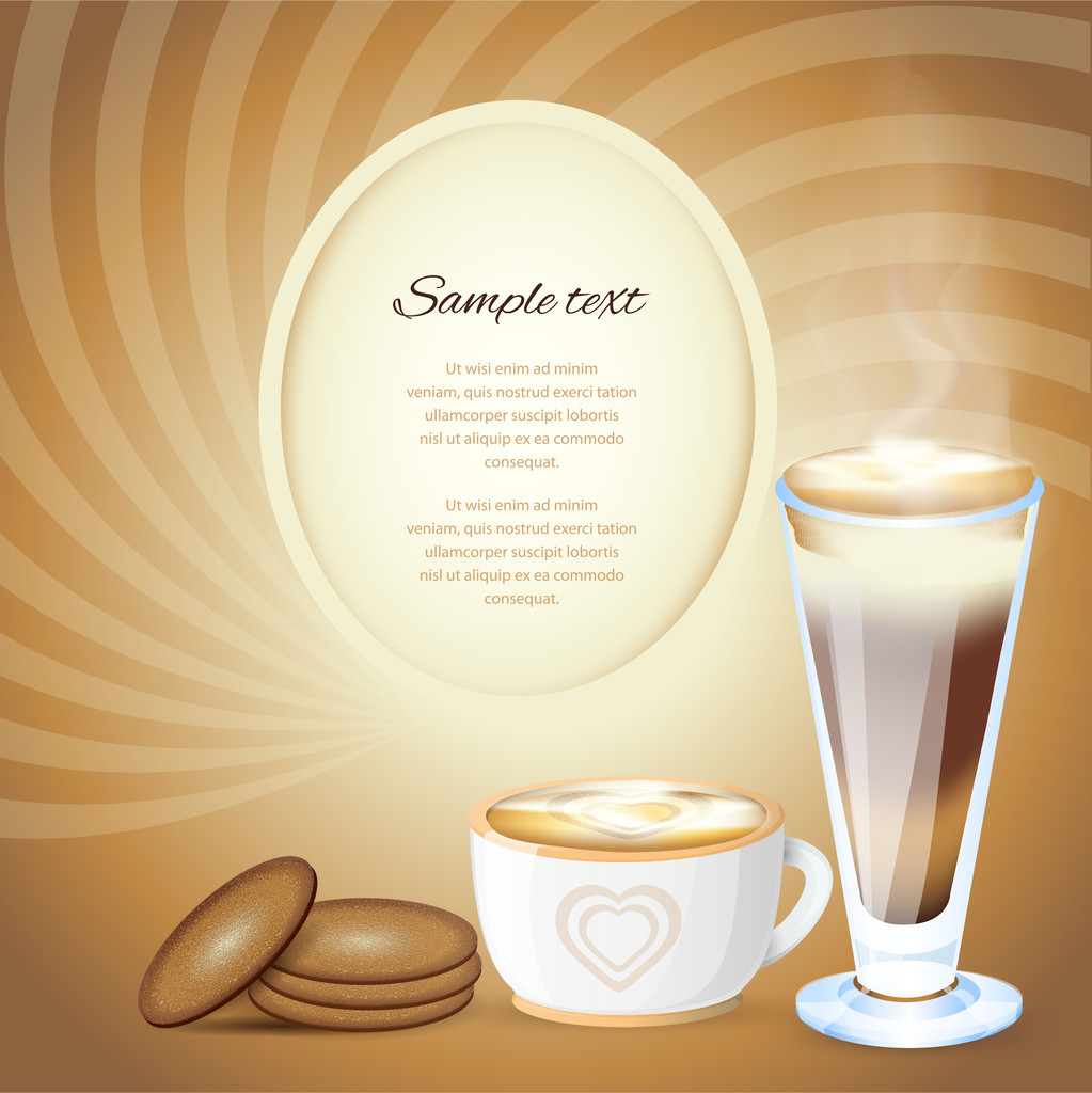 Kaffee-Design-Vorlage. Vektorillustration. - Vektor, Bild