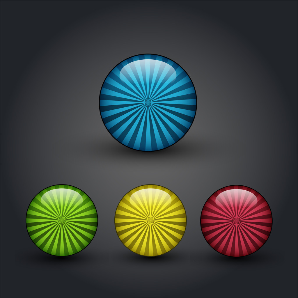 Botones de color vectorial, ilustración vectorial
   - Vector, Imagen