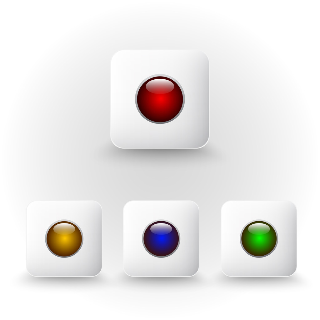 Векторні кольорові кнопки, Векторні ілюстрації
   - Вектор, зображення