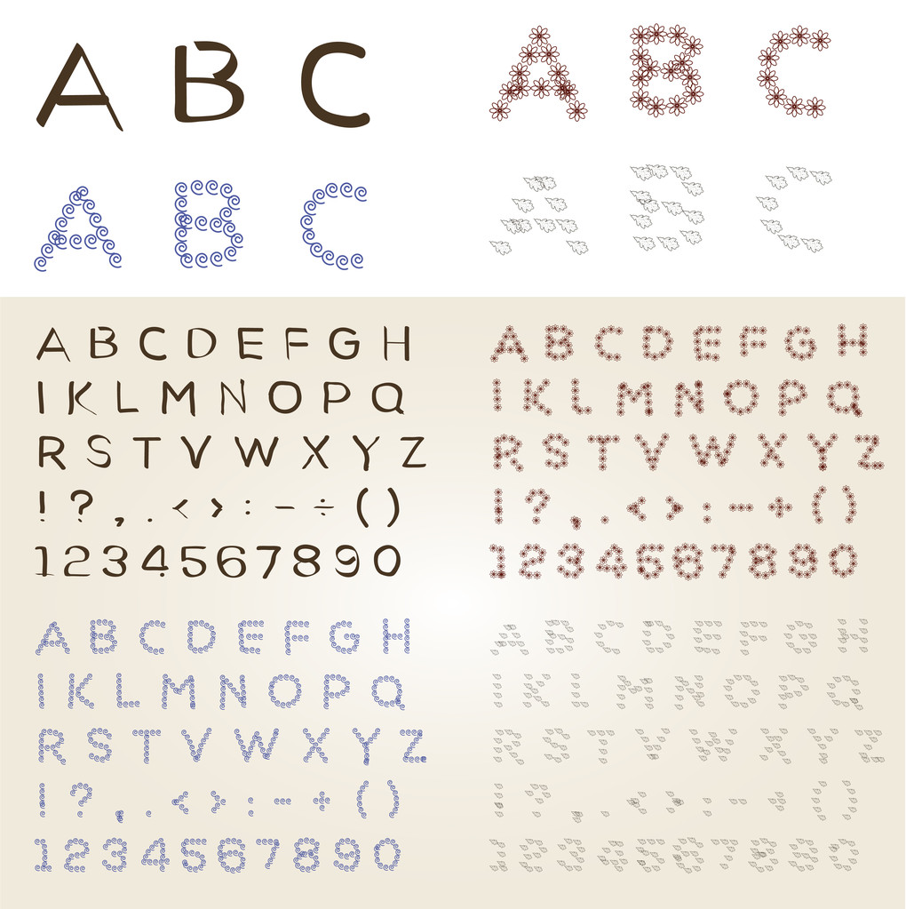 Набор различных векторных шрифтов
 - Вектор,изображение