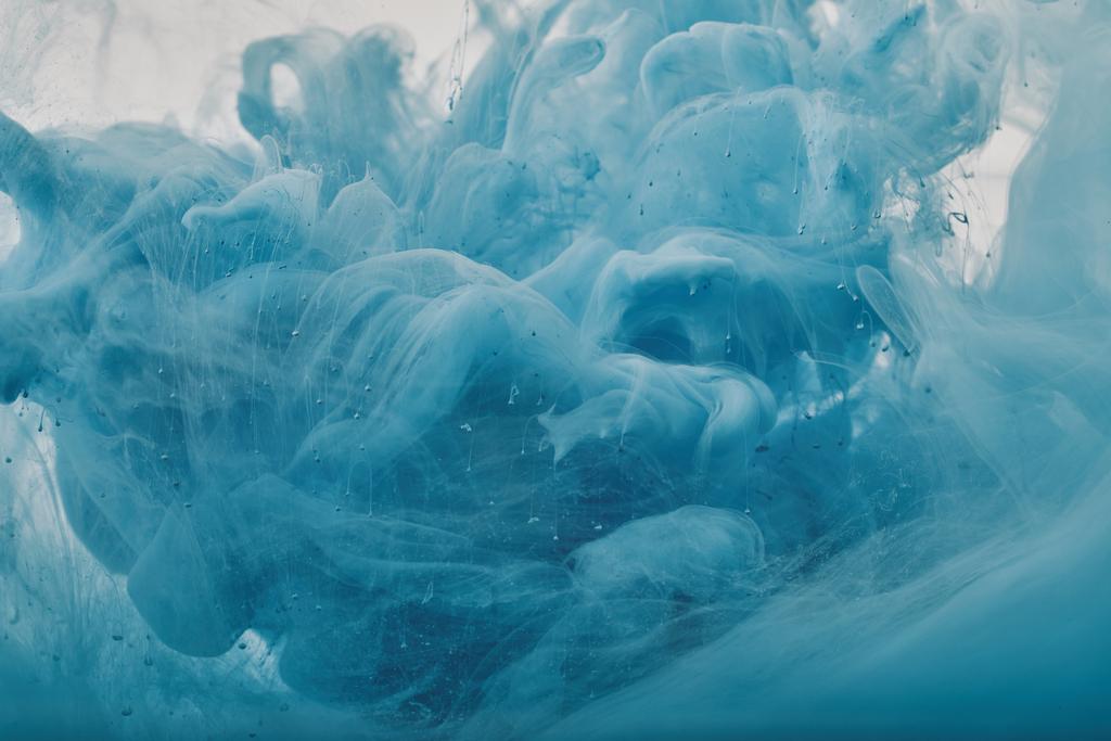 abstracte textuur met blauwe verf swirls - Foto, afbeelding
