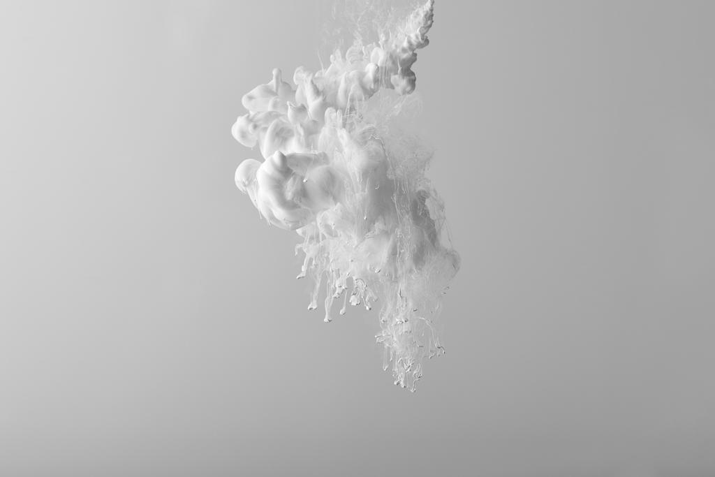 tło z białe splash farba akrylowa   - Zdjęcie, obraz